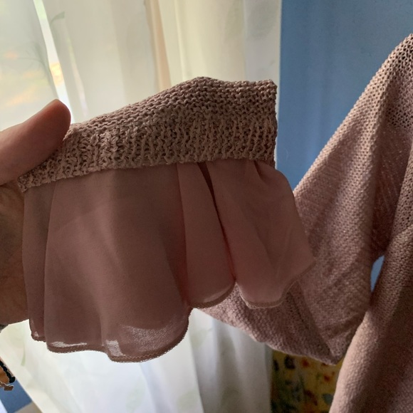 pink cable knit sweater - Picture 4 of 4